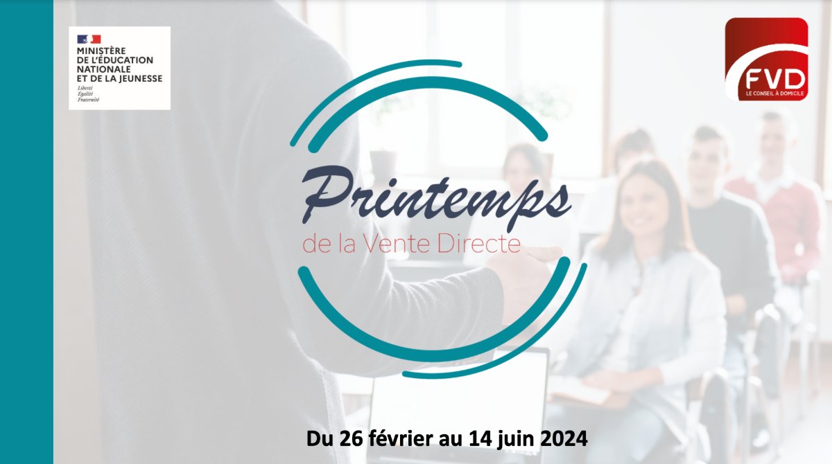 Découvrez Le Printemps de la vente directe, cet évènement qui permet aux élèves et étudiants de connaître le secteur de la vente directe, ses formations, ses métiers et ses entreprises. #BTSNDRC #BTSMCO #BACPRO
👉eduscol.education.fr/document/5600/…
📆 du 26 février au 14 juin 2024