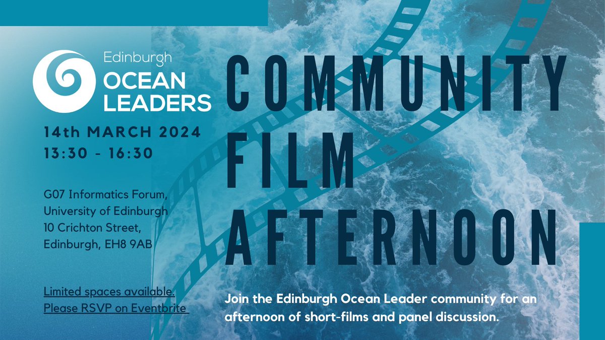 🌊📢 Join us at the inaugural Edinburgh Ocean Leaders Community Film Event! Dive into compelling short films showcasing the impactful work of #EdinburghOceanLeaders around the globe 🌎 Limited spaces, reserve your spot: eventbrite.com/e/838620535597…