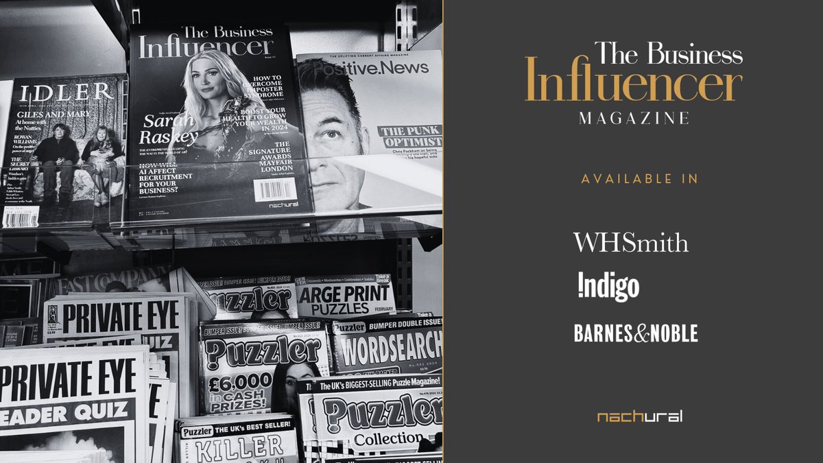 We at Nachural are proud to see The Business Influencer Magazine in a @WHSmith store. The magazine can be found in WHSmith high street and travel stores. To subscribe to our digital and physical magazine, visit our website - thebusinessinfluencer.co.uk #Magazine #UK #British