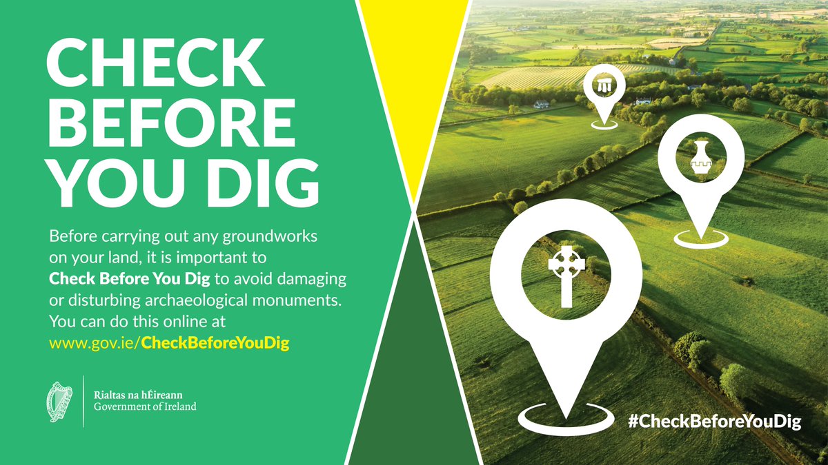 NationalMons's tweet image. 🚨#CheckBeforeYouDig aims to raise awareness of archaeological monuments in the landscape and is particularly aimed at those planning to engage in land clearance and land reclamation. 
📌gov.ie/checkbeforeyou…
#ProtectOurPast
@noonan_malcolm @DeptHousingIRL