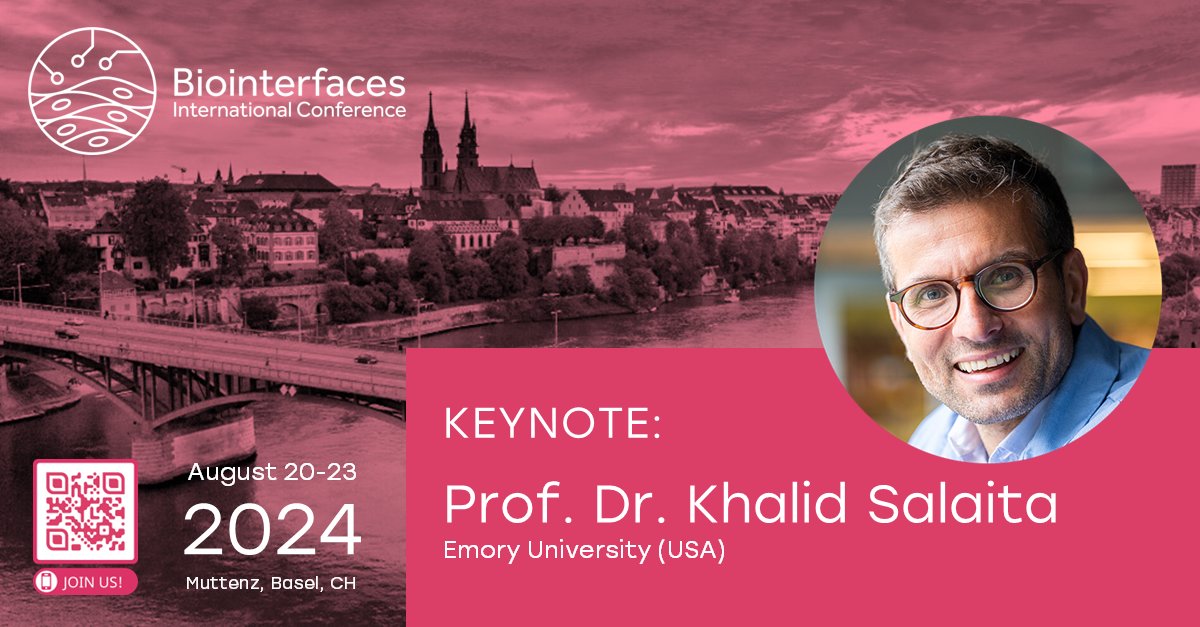 What is #DNA #mechanotechnology and how can it help us develop new #biosensors and #nanomedicine? Prof. Dr. @k_salaita from @EmoryUniversity will share the latest from @salaitalab in his #keynote talk at #BIC2024. Submit your abstract by March 31: biointerfaces.ch