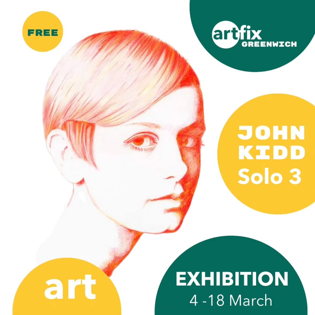 Come along to artfix Woolwich or Greenwich to view  two exhibitions by local artist John Kidd, running at 
Woolwich 1- 14 March
Greenwich 4 - 18 March
One not to be missed!
#Art #Artist #Local #SE18 #SE10 #Woolwich #Greenwich #JohnKidd