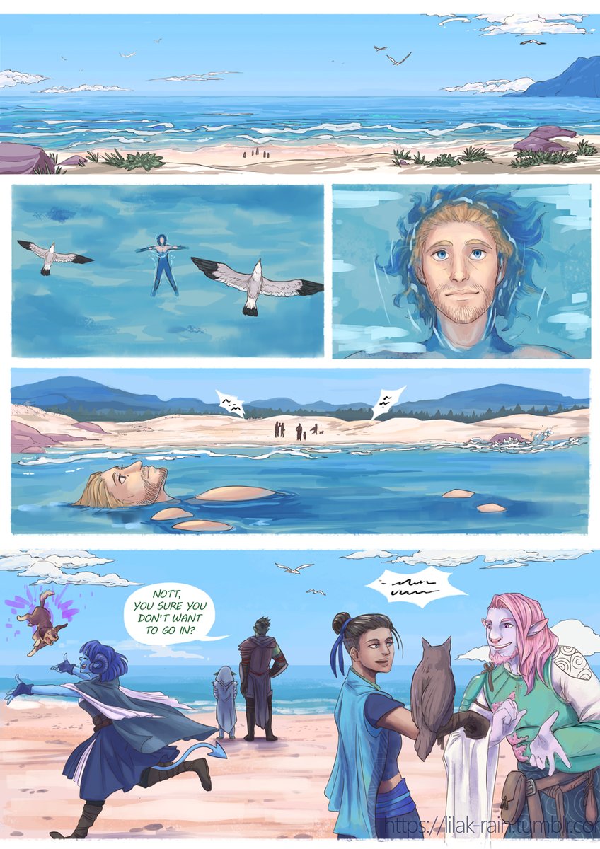 LilakRain's tweet photo. Can't believe it's been 5 years since I drew this :0 That one time Mighty Nein had a beach episode (1/3)
#CriticalRoleFanart #TheMightyNein #digitalart #CriticalRole https://t.co/CyNHR9YH5F
