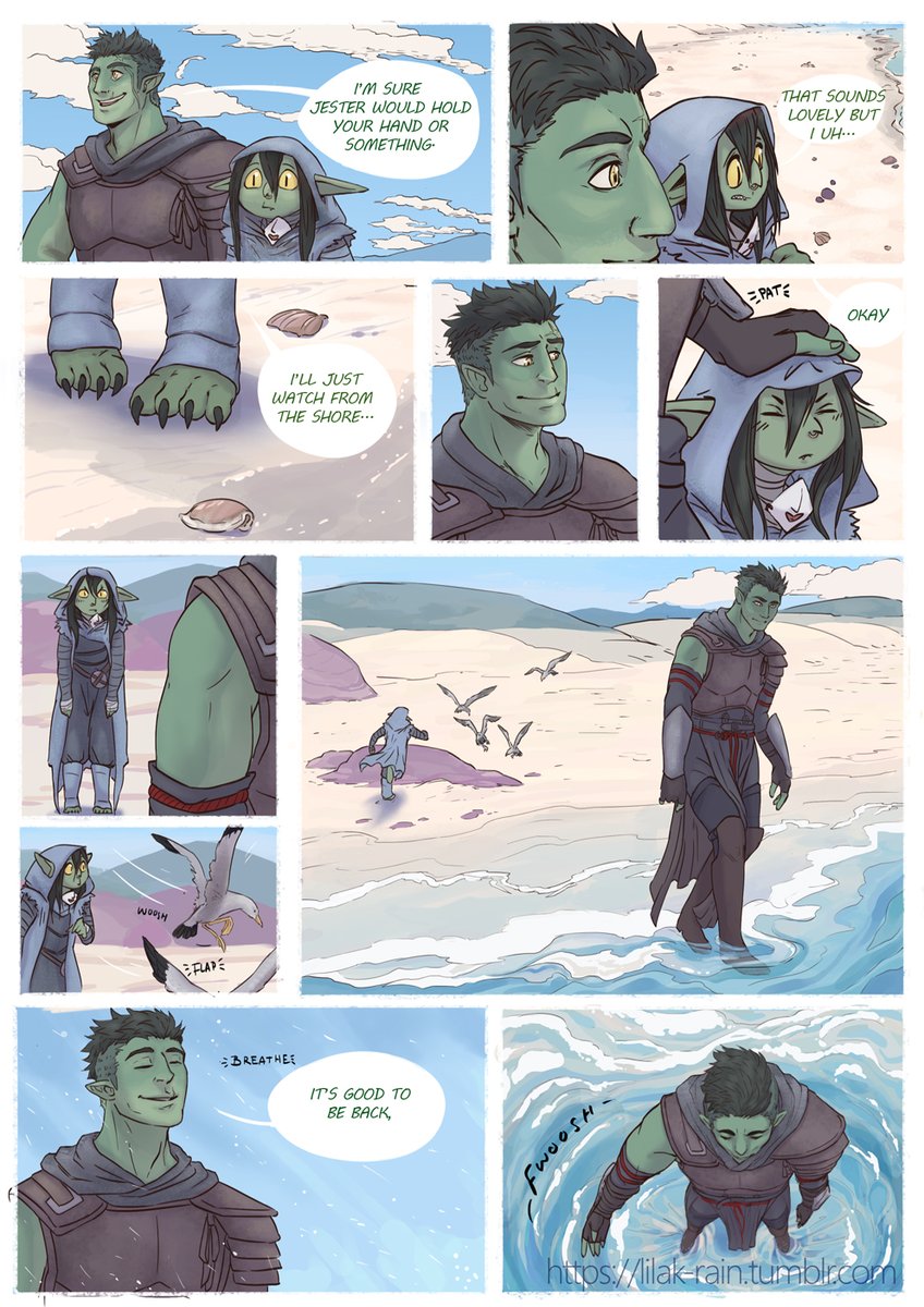LilakRain's tweet photo. Can't believe it's been 5 years since I drew this :0 That one time Mighty Nein had a beach episode (1/3)
#CriticalRoleFanart #TheMightyNein #digitalart #CriticalRole https://t.co/CyNHR9YH5F