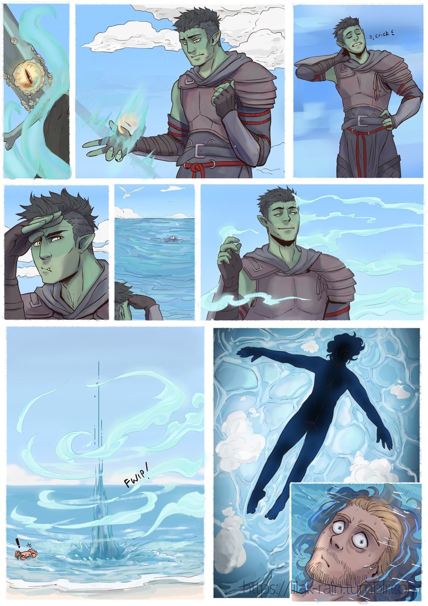 LilakRain's tweet photo. Can't believe it's been 5 years since I drew this :0 That one time Mighty Nein had a beach episode (1/3)
#CriticalRoleFanart #TheMightyNein #digitalart #CriticalRole https://t.co/CyNHR9YH5F