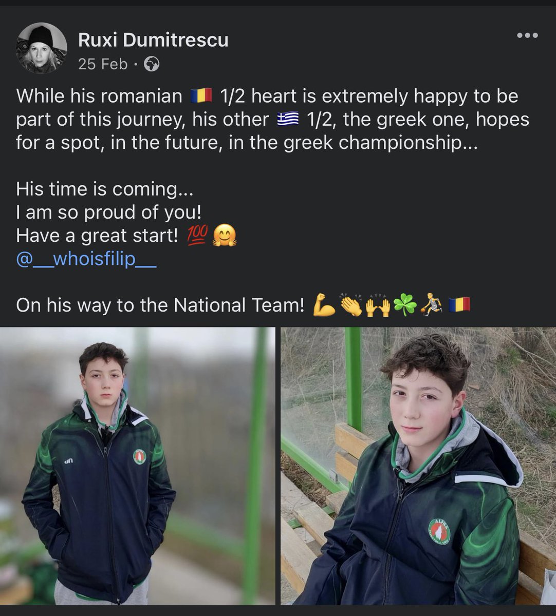 Πριν λίγες μέρες η ΑΡΧΗΓΑΡΑ είχε κάνει αυτή την ανάρτηση. 

Ο πιτσιρικάς ΘΕΛΕΙ να παίξει ΜΠΑΣΚΕΤ στην Ελλάδα. Είναι ήδη στην Εθνική Ρουμανία Κ13. 

Πιστεύω ΑΟ και ΚΑΕ να συνεργαστούν ώστε να γίνει το όνειρο του πραγματικότητα.

Μια υποτροφία κάτι. 

#paobc #paoac