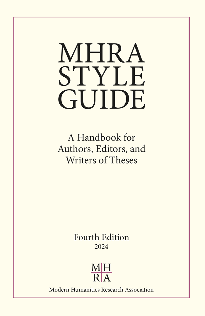 📢📢📢 Big news today! After two years of revision, the Fourth Edition of the MHRA Style Guide is now out! 🥳🪅🎉 News item 'Take the Fourth' 👉 mhra.org.uk/news/2024/02/2… Freely available online and fully Open Access 👉 mhra.org.uk/publications/m…