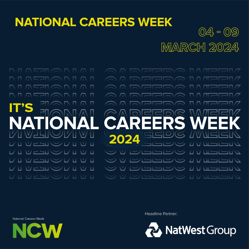 educationgovuk's tweet photo. It's National Careers Week 2024!

We offer a huge range of choices for your training and skills development to support you at any stage of your career, from degrees to apprenticeships, T Levels to HTQs.

Head to @NationalCareers and @CareersWeek for more.

#NCW2024