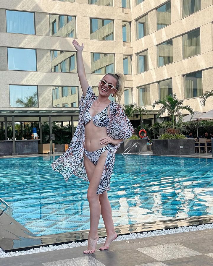 MissNamibia2025's tweet photo. Fun in the Sun at the Incredible @aurikamumbaiskycity

@leone_renate 
@MissWorldLtd 

#roadtomissworld #71stedition #missworld #namibia #india #mumbai #cityofdreams https://t.co/oUsRe3yyra