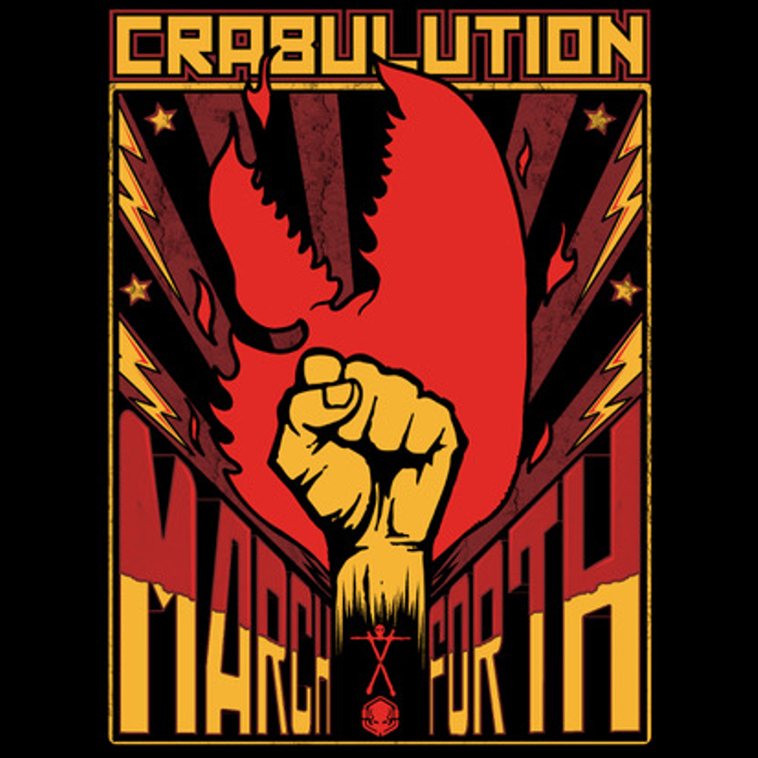 March Fo(u)rth! Raise a Claw! It's Crabulon Day! To celebrate we have an amazing merch collab with @PrimordialRadio, head over to their store to get exclusive limited edition Crabulution Hoodies, Shirts and Patches \m/