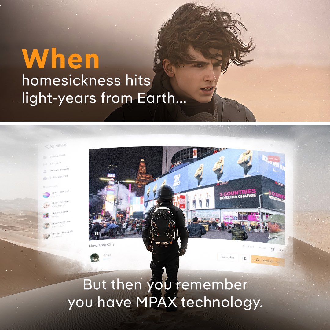 People of Arrakis would know 👀 Follow MPAX and defy the distances with POV live streaming. #mpax #DunePart2 #Dune2 #pov #Livestream #wearables #smartglasses #tech #streamingplatform