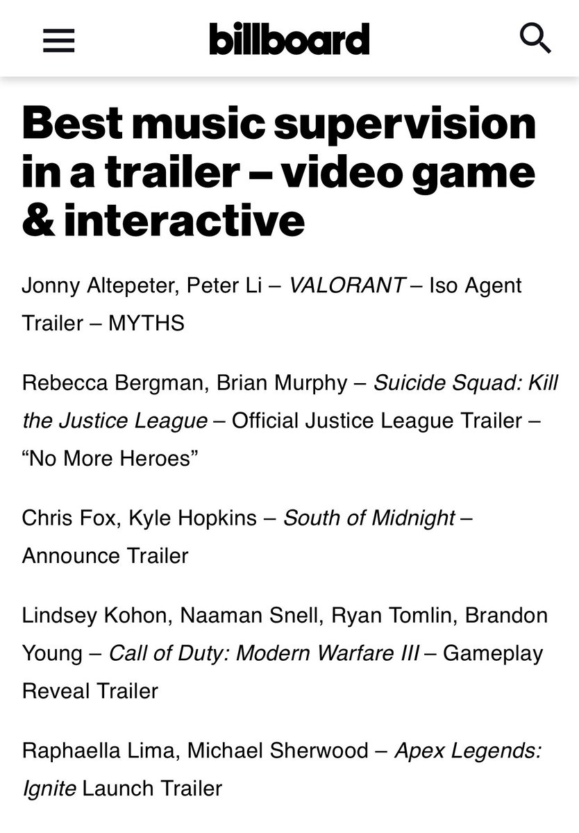 Big shoutout to our good friends Jonny Altepeter &amp; Peter Li on their nomination tonight at the GMS awards! It was an absolute blast teaming up with them for this trailer for <a href="/VALORANT/">VALORANT</a> 

Go get 'em tigers!

#trailermusic  #valorant #gmsawards