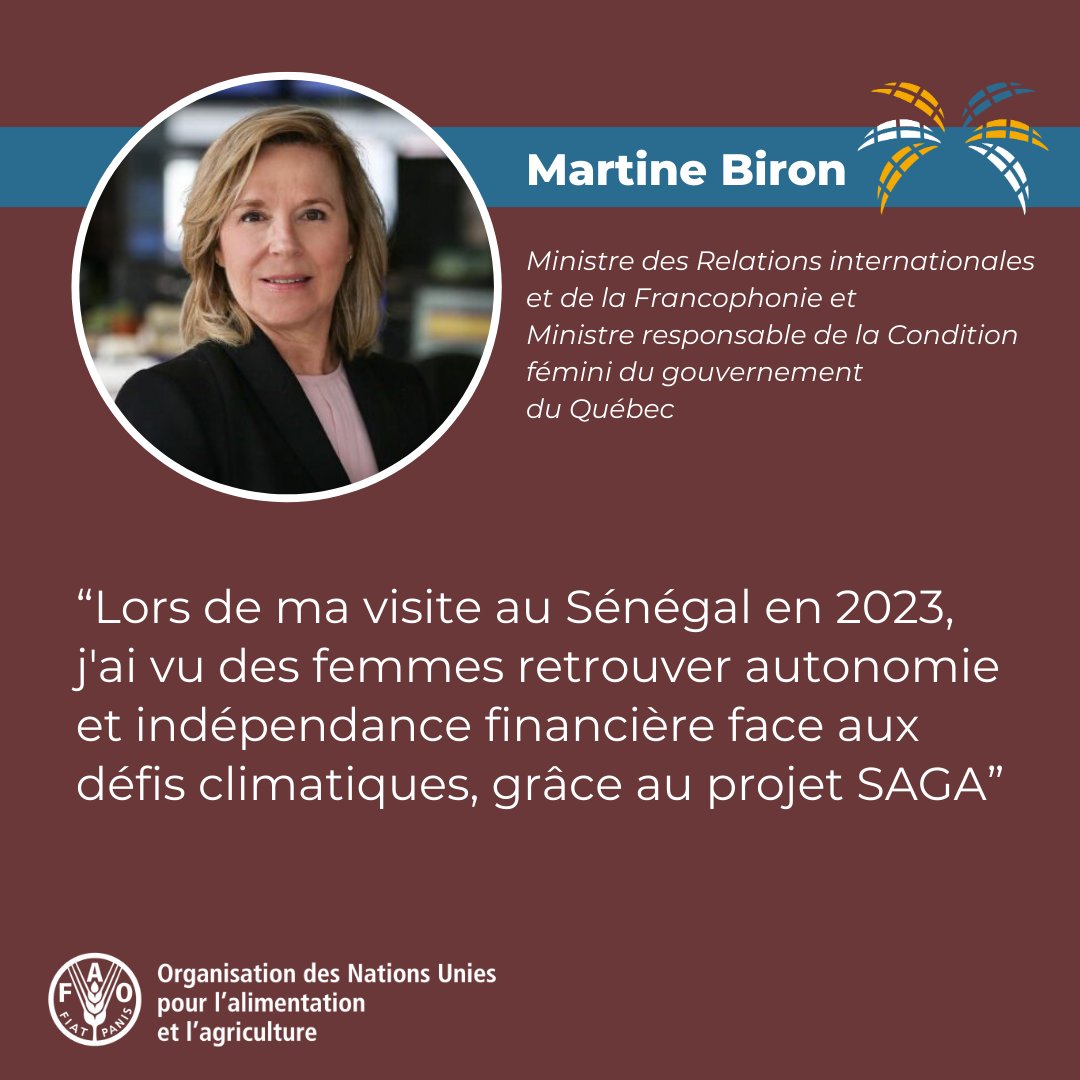 🌍 Face aux défis climatiques, le lancement du projet #SAGA 2 à Rome, avec la Min. @M_Biron & @MariaLenasemedo, marque la continuation d'un projet audacieux pour la résilience agricole et l'autonomisation des femmes au #Senegal 🌱💪🏾 En savoir ➕: t.ly/6a3L7