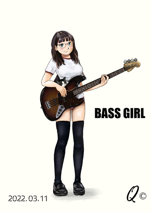 過去絵です😅
そういえば最近ベース女子描いてないな～ 