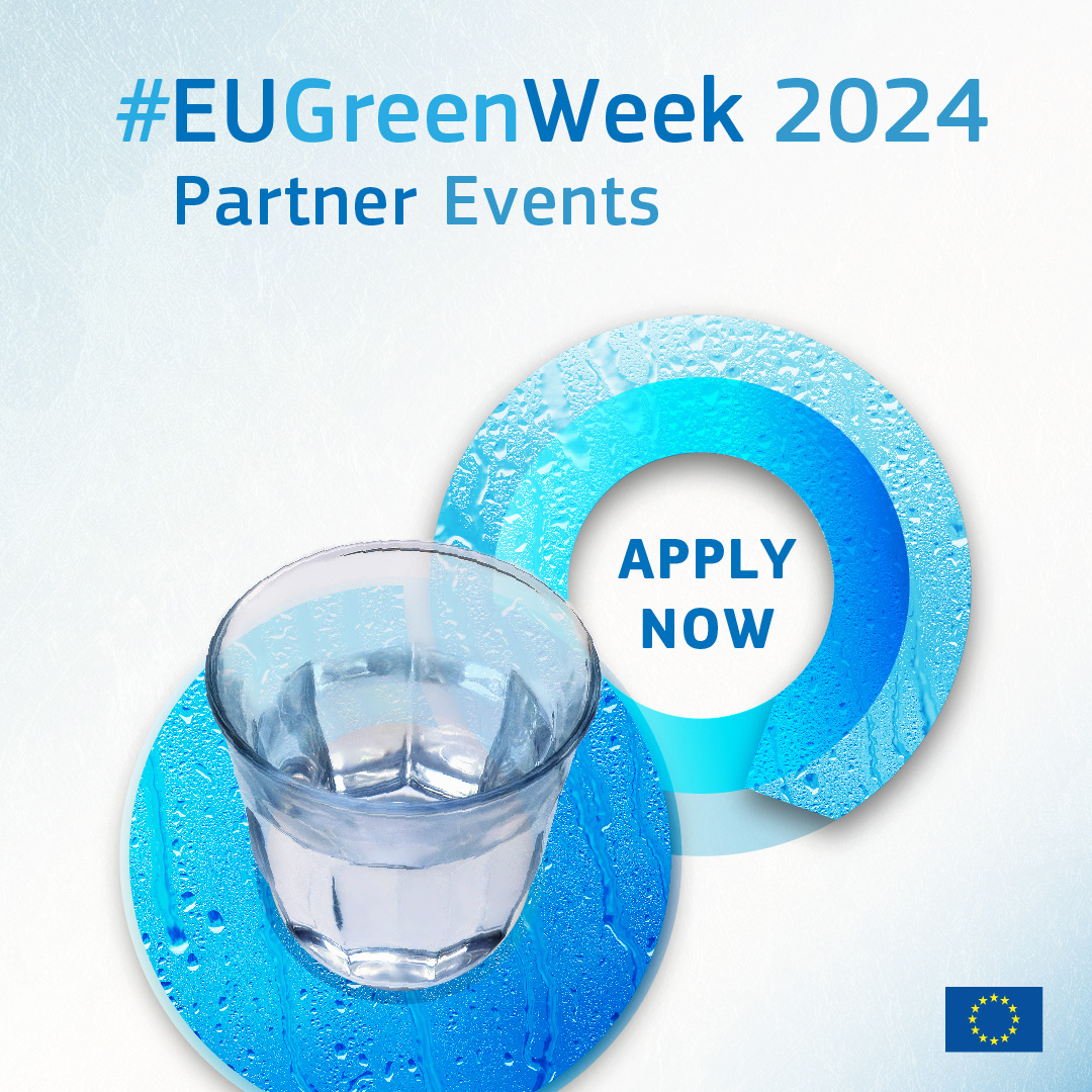 📢 Registrations for the #EUGreenWeek Partner Events 2024 are now open!

Is your event about 💧 water resilience, and taking place between 29 May - 1 Sept?

Then register it NOW as one of our official Partner Events 👉 europa.eu/!pY7gV7

🗓️ Applications deadline is 17 March