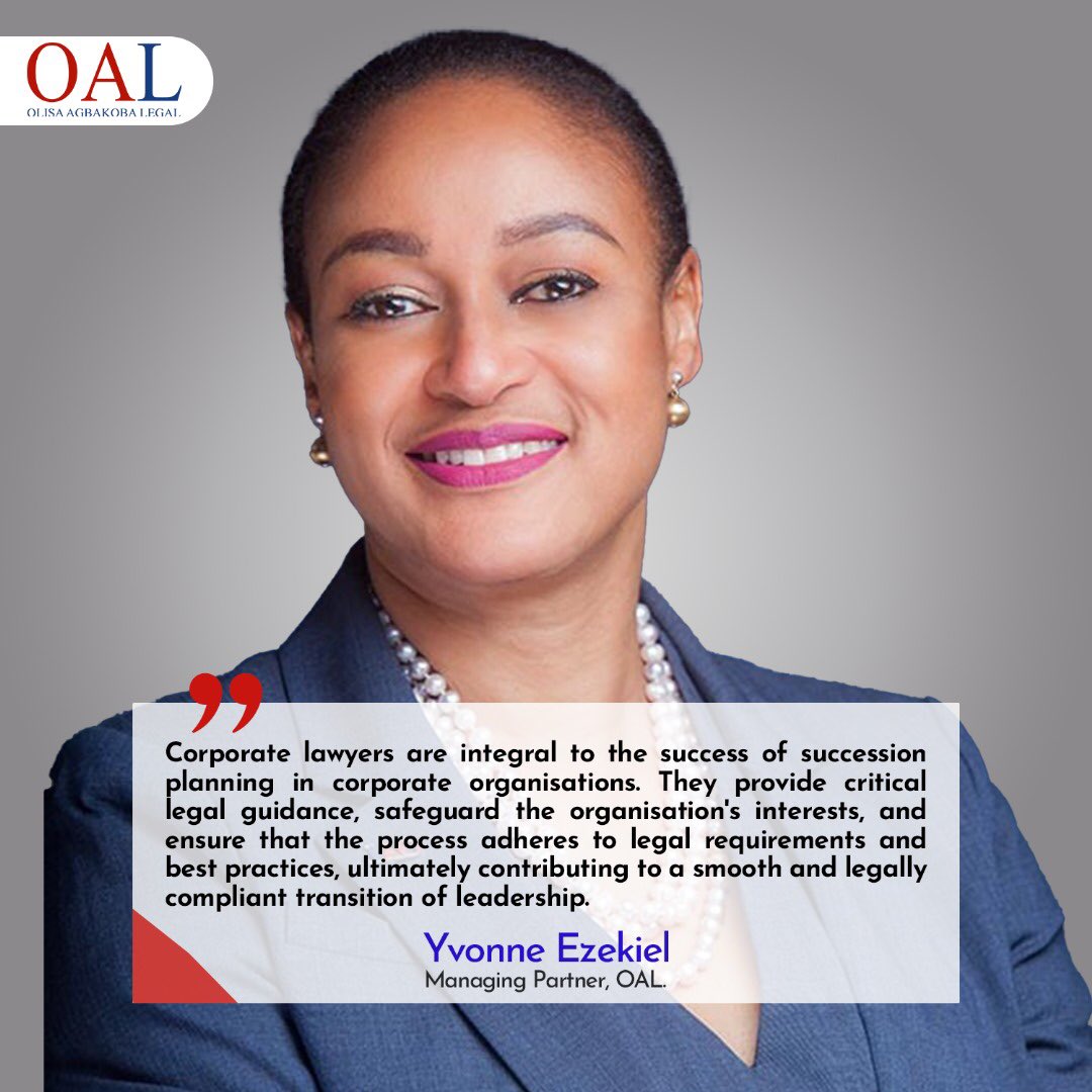 Corporate lawyers are very important for the success of every corporate organization. They provide all essential legal guidance and ensure that they adhere to the necessary regulations.

#OlisaAgbakobaLegal #OAL #Legal #Law #LawFirm #CorporateLaw #CompanyLaw #BusinessLaw