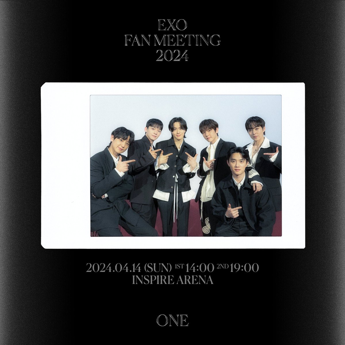 2024 EXO FAN MEETING : ONE 📍인스파이어 아레나 (INSPIRE ARENA) 🗓2024. 04. 14 (SUN) 2PM / 7PM 🎟bit.ly/2024EXOFANMEET… #EXO #엑소 #weareoneEXO #ONE