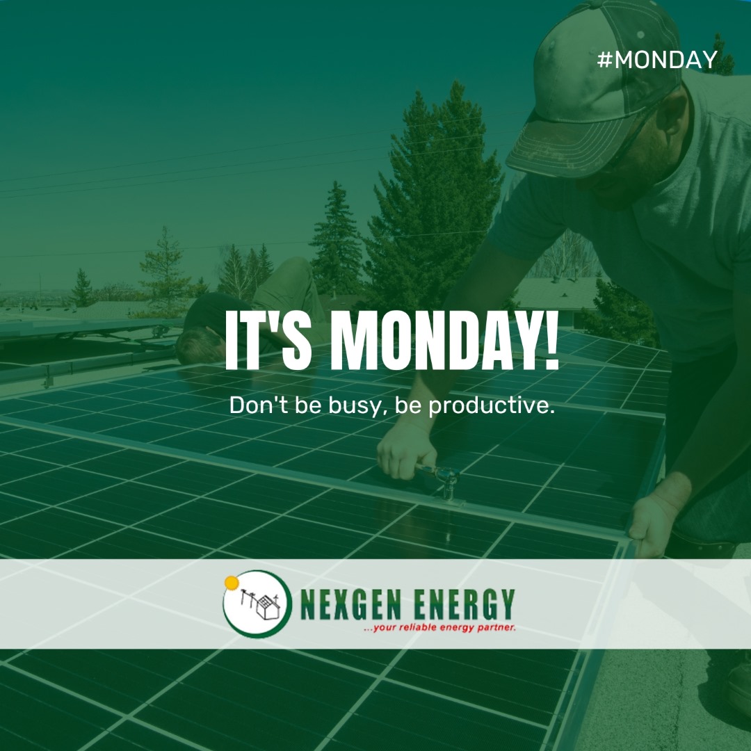 Nexgenenergyng's tweet image. ☀️ Rise and shine! It&apos;s Monday, are you ready to make waves again this week? Don&apos;t just be busy, be productive... Have a productive week ahead!  

#NexgenEnergy #Techfine #SolarEnergy #MondayMotivation #CleanEnergy