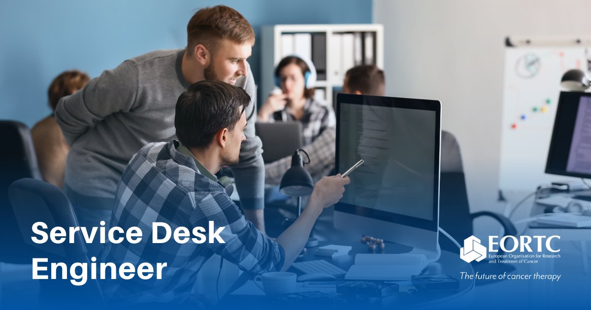 📢 💻We are hiring! Are you tech-savvy and looking to contribute to meaningful projects? Join our team as a Service Desk Engineer and help us in our mission to advance cancer research! Apply now: eortc.org/job/service-de… #WorkWithUs #Vacancy #TechJobs #IT #JoinUs