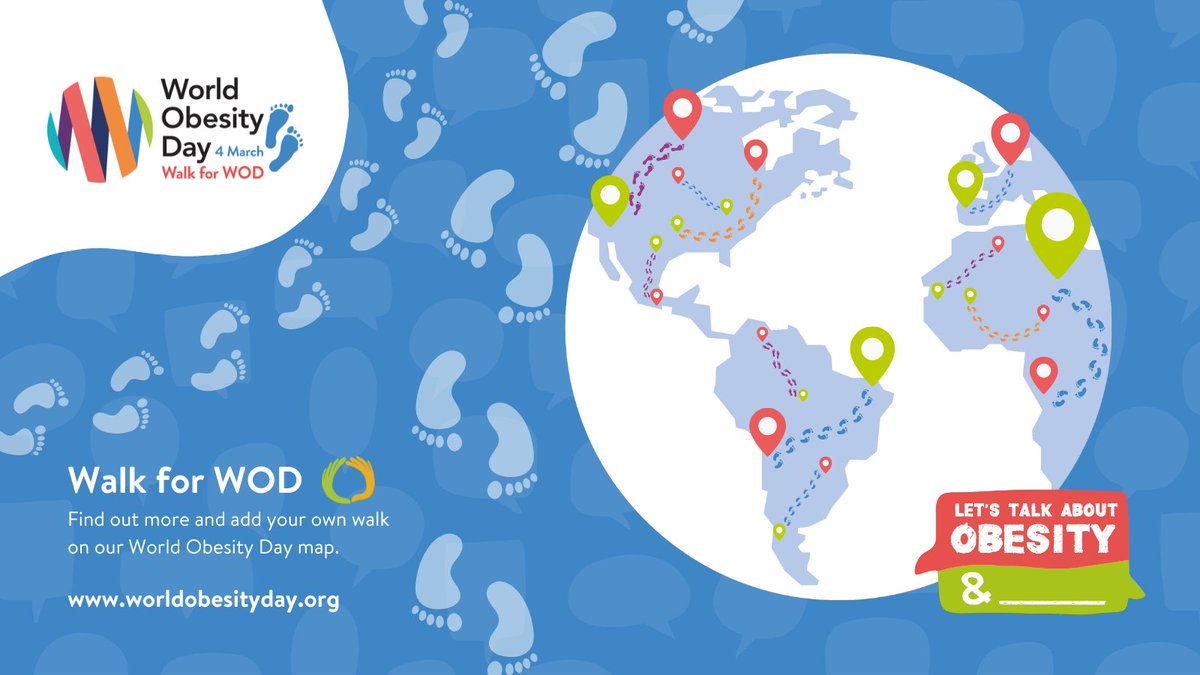 This #WorldObesityDay ⭕, we have launched our first #WalkforWOD - to raise awareness about obesity and #WOD2024! 📢 Check out our map on our website to find events, walks and support around the world - happening near you! 🌍 👉 worldobesityday.org/wod-map