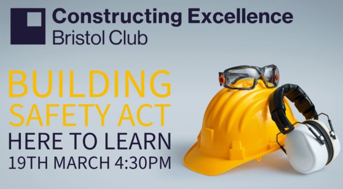 Following our AGM, join us for this Here to Learn Session

The Building Safety Act 2022 brought a seismic shift in the legal landscapes, and the practical impact is only just beginning.

Book you free place here: constructingexcellencesw.org.uk/event/bristol-…