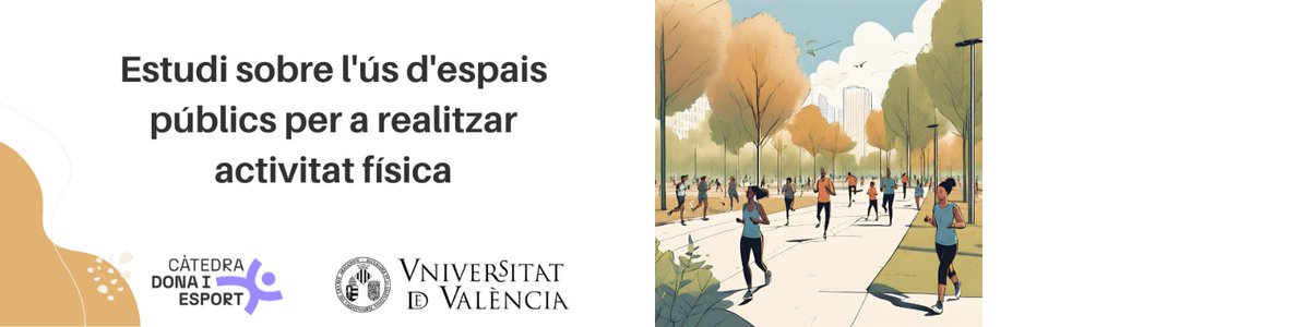🎯Activitat física als espais públics a VALÈNCIA.
Volem detectar les barreres de la pràctica als espais públics per orientar futures polítiques públiques.

L'enquesta és anònima i  té una durada de 10 min. 
Clica sobre l'enllaç per col·laborar.
Gràcies!

ir.uv.es/bicival/AF