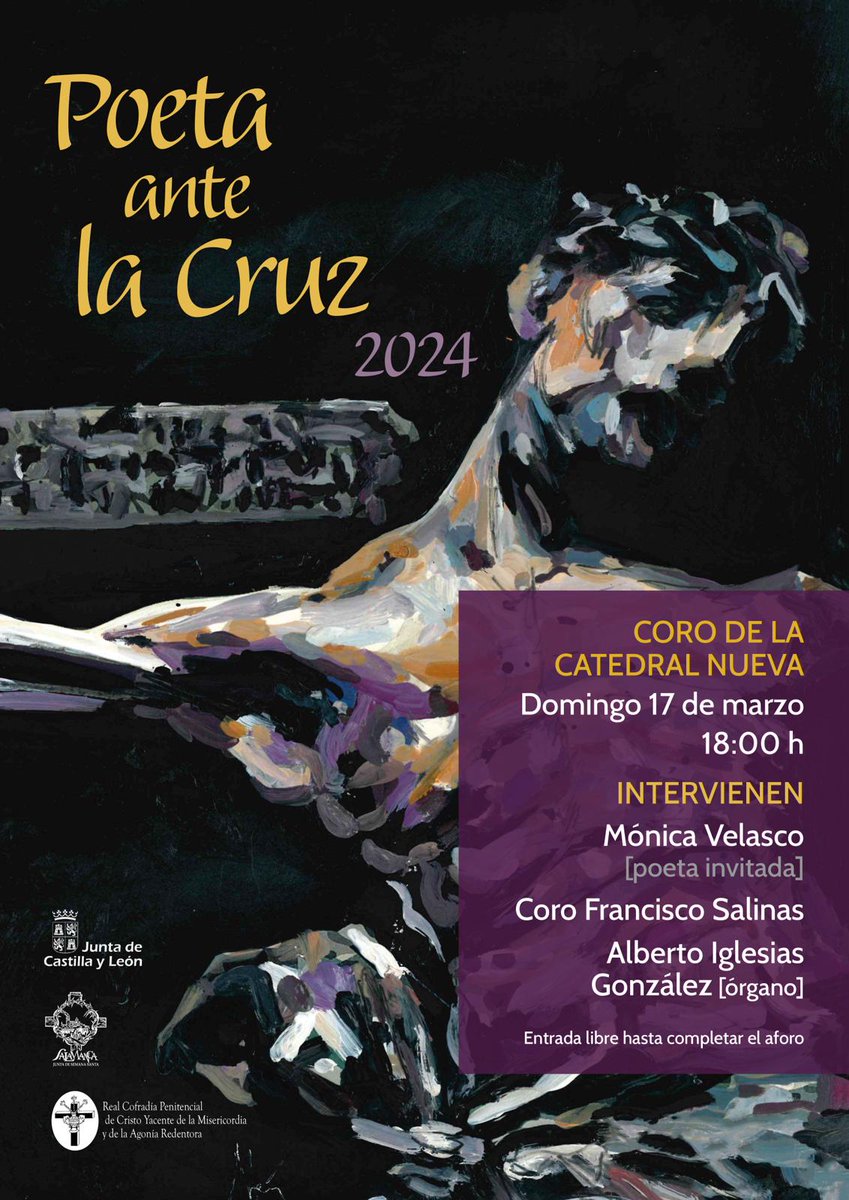 • POETA ANTE LA CRUZ •

En la tarde del domingo 17 de marzo volvemos a celebrar una nueva edición del Poeta Ante la Cruz con el poemario de Mónica Velasco y la participación del coro Francisco Salinas.

#yacentesalamanca