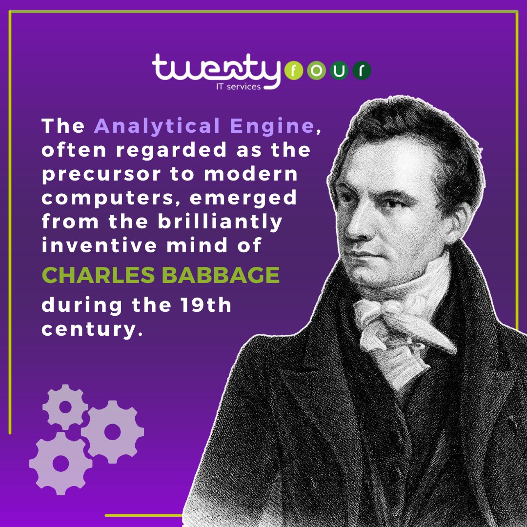TwentyFourIT's tweet image. This Monday, let&apos;s stop and think about the minds behind modern technology! 

Charles Babbage may not have built the computers we know today, but his ingenious Difference Engine and visionary Analytical Engine laid the groundwork for the path to digital revolution.

#TechTitans