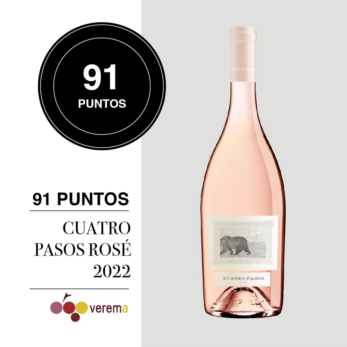 ¡Nuestros vinos siguen sumando reconocimientos!
Celebramos las excelentes puntuaciones que han recibido #CuatroPasos, #CuatroPasosBlack y #CuatroPasosRosé en la Guía ADN de Verema 🍷🍷