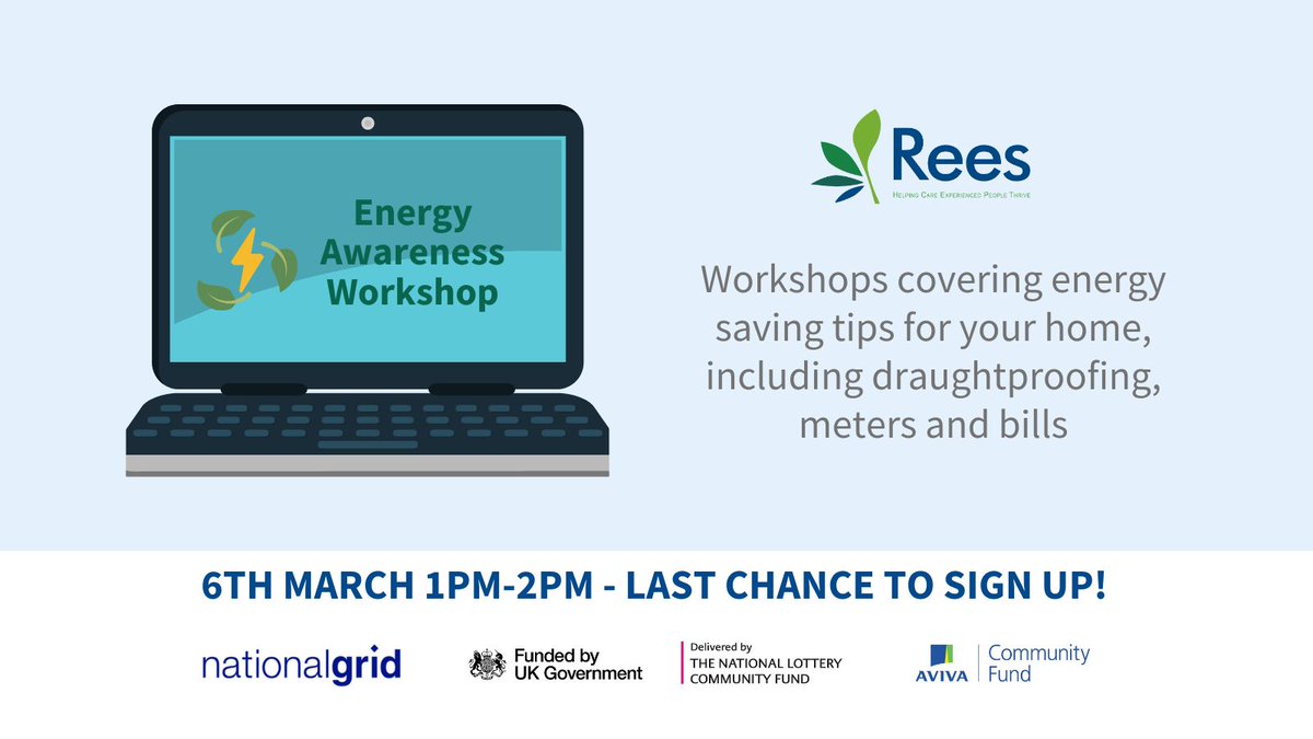 The National House Project are running an online energy workshop for care experienced people - full of tips on saving energy and money! It will run 1pm-2pm on Wednesday 6th March. Book your place here: buff.ly/47eEGO0