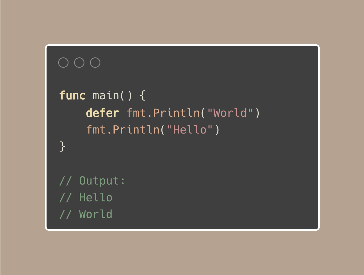 func25's tweet photo. 💡Golang Tip #39: Avoid defer in loops, or your memory might blow up.

When we use defer in Go, we're scheduling a function to run later, just before the current function returns.
However, placing defer within a loop like this isn't advisable:
(For simplicity, let's not consider the error handling of f.Close).

Here are two key points to consider:

1. Execution Timing

All these deferred calls execute only when the function is about to return, not after each iteration of the loop.

If your loop is part of a long-running function, this means none of your deferred tasks will be executed until much later.

This is especially problematic when those deferred tasks are intended for releasing resources or cleanup. Instead of freeing up resources as soon as we're done with them, we end up waiting until the very end.

2. Potential for Memory Blow-up

Each defer adds an entry to the memory.

In a loop that iterates hundreds or thousands of times, we accumulate a stack full of deferred calls, each consuming memory.

The details of each deferred call (such as the function to call and its arguments) need to be stored somewhere.

This storage is allocated in the function's stack frame (or on the heap, based on the compiler's strategy)

There are several strategies to mitigate the impact. If looking for a "lazy" fix, consider using an anonymous function: 
We could separate this functionality into a named function, or perhaps, cautiously choose not to use defer (bearing in mind the risk of panic).

#golang