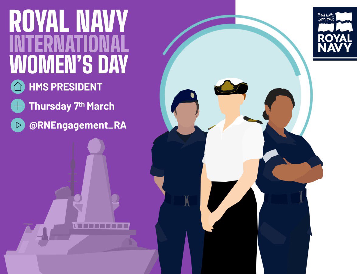 @RoyalNavy Attract Team South will be hosting an event for #InternationalWomen’s Day, bringing together students from schools all across #London.   Students will develop their #Teamwork & #Leadership skills & meet serving #Women of the Royal Navy.   @AdmiralJudeTerry @Engagement