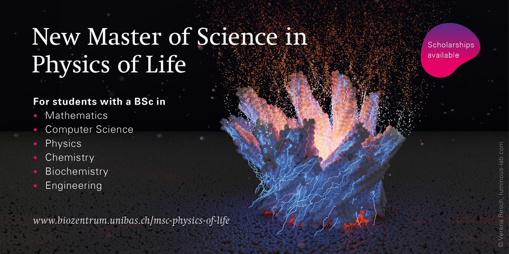 Biozentrum, University of Basel (@biozentrum) on Twitter photo NEW: MSc in Physics of Life – training in cutting-edge research at the interface of physics, mathematics, engineering and life sciences. Apply now and be one of the first students of the program. Scholarships available. <a href="/biozentrum/">Biozentrum, University of Basel</a> <a href="/UniBasel_en/">University of Basel</a> ow.ly/r6h950QKBTX NEW: MSc in Physics of Life – training in cutting-edge research at the interface of physics, mathematics, engineering and life sciences. Apply now and be one of the first students of the program. Scholarships available. <a href="/biozentrum/">Biozentrum, University of Basel</a> <a href="/UniBasel_en/">University of Basel</a> ow.ly/r6h950QKBTX
