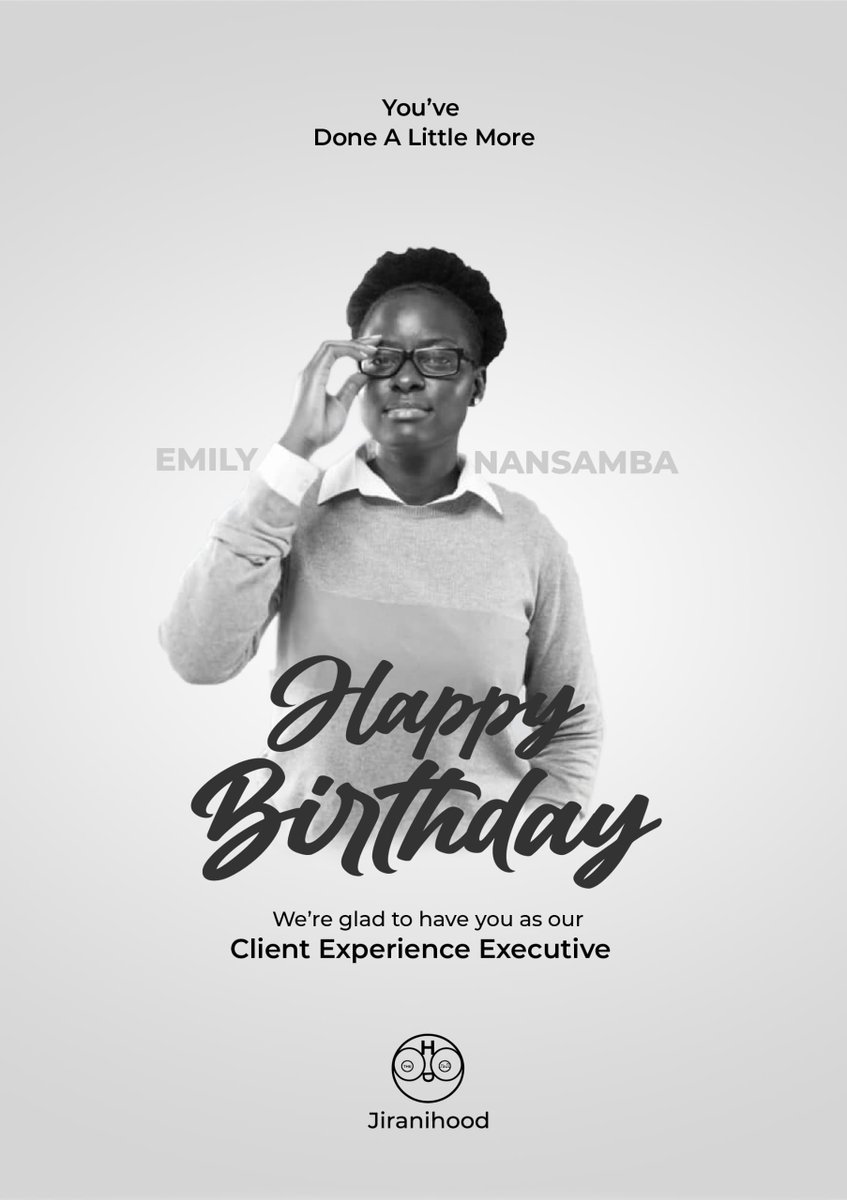 Happy Birthday to our very own 'Girl from the Hood,' Emily Irene Nansamba! 🎉 As our Client Experience Executive, Emily brings fun, focus, and a loving heart to every project. Her playful yet visionary approach is truly inspiring. Wishing you a fantastic day, Emily! 🥳🎂