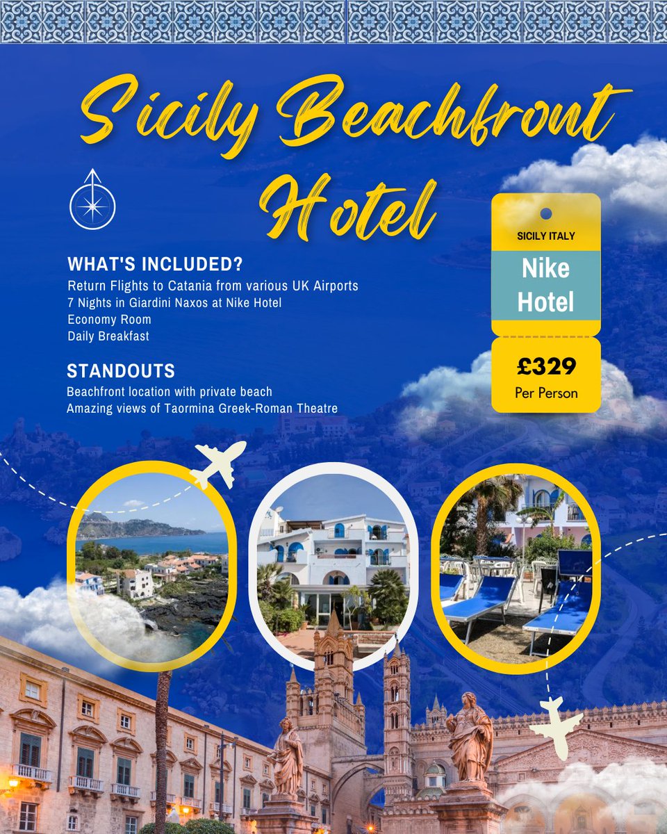 Book your dream getaway today! Follow us to stay informed about the latest updates on exclusive deals & promotions. Don't miss out – start planning your perfect stay now.

Book now - orbistravels.co.uk/topdealsdetail…

#ItalianGetaway #LuxuryTravel #RelaxationRetreat #ExploreSicily