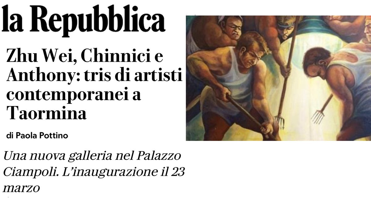 palermo.repubblica.it/societa/2024/0… Thank you to Paola Pottino of La Repubblica for her great article about the grand opening of Francesco Chinnici's new TAIMELESS Art Gallery in Taormina @antoniodaveni #art #sicily #sculpture #taimelessartgallery#fonderiadelchiaro