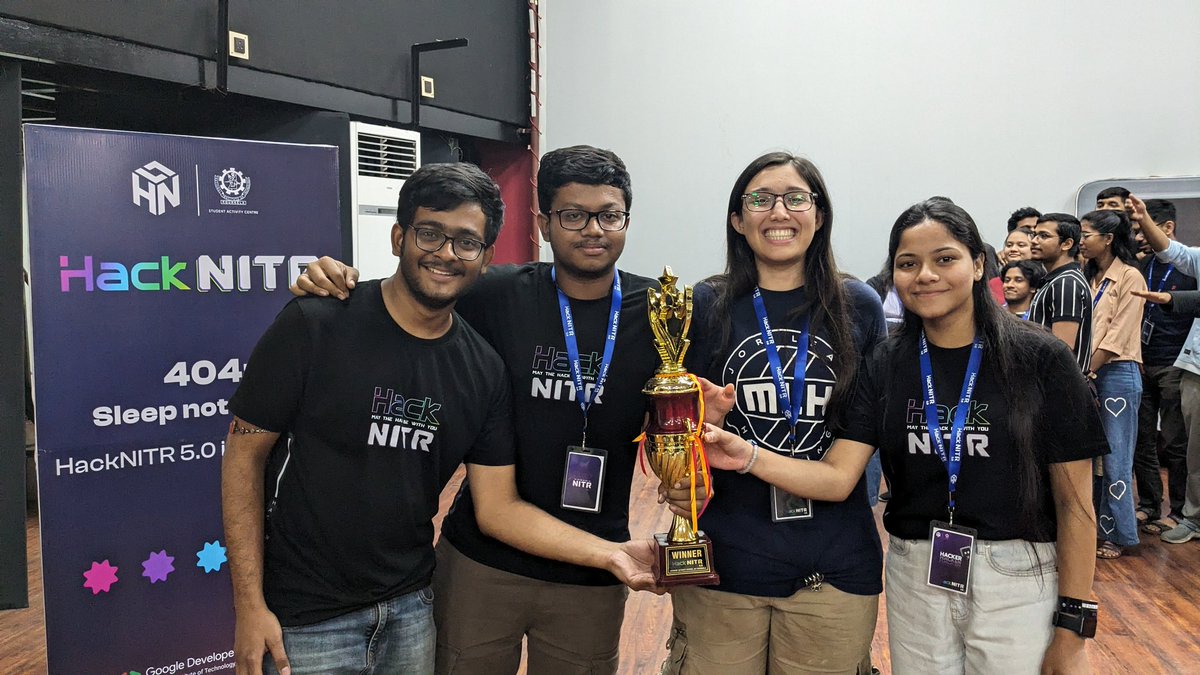 suparnojit26's tweet image. Winner 🏆 @hacknitr 5.0