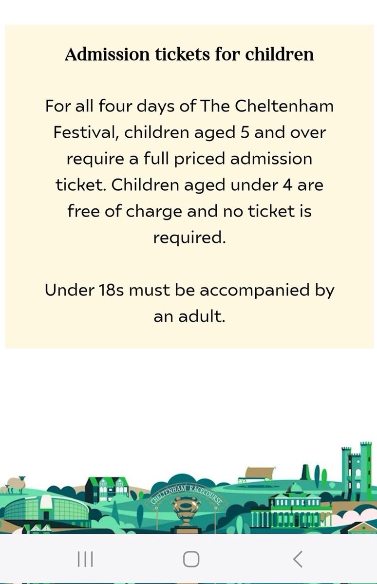 For the life of me I don’t understand the logic. My understanding is that the Jockey Club’s raison d’etre is the good of racing. How does charging a 5 year old child £100+ for Club Enclisure align with this ? @RacingPost