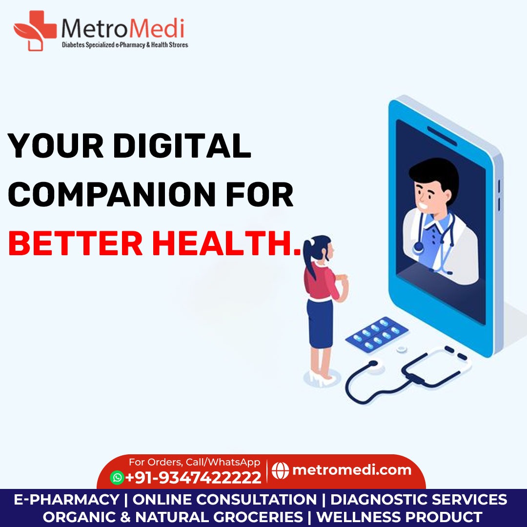 Your Digital Campanion for Better Health.

#MetroMedi #OnlineConsultation #VirtualConsultation #Telemedicine #Telehealth #RemoteConsultation #DigitalHealthcare #VirtualHealthConsultation #TelehealthServices #OnlineDoctor #TelemedicinePlatform #VirtualCare #EHealth  #OnlineTherapy