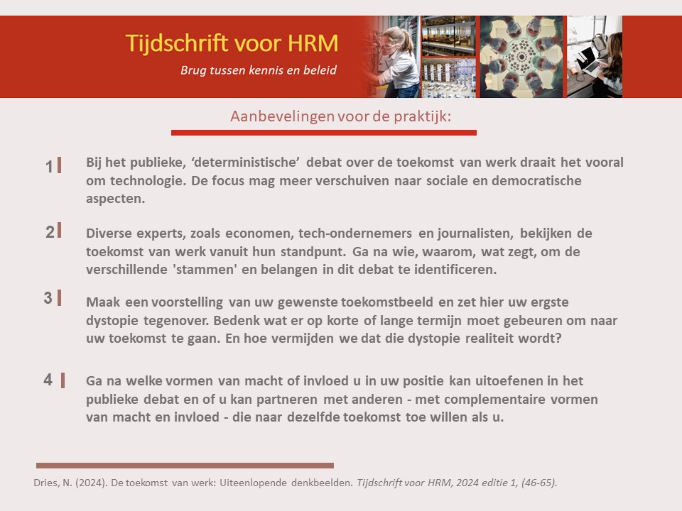 Prof. Dr. @NickyDries doorbreekt traditionele voorspellingen over werk in haar artikel 'De toekomst van werk: Uiteenlopende denkbeelden'. Ze betoogt dat onze ideeën fictief zijn en het debat cruciaal is voor begrip. tijdschriftvoorhrm.nl/denkbeelden-en…