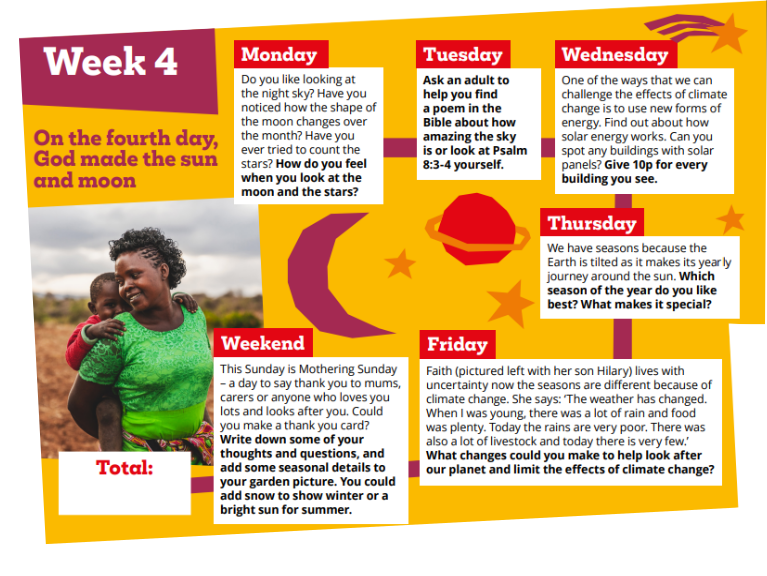 The 4th week of the Christian Aid Count Your Blessings scheme is here!
