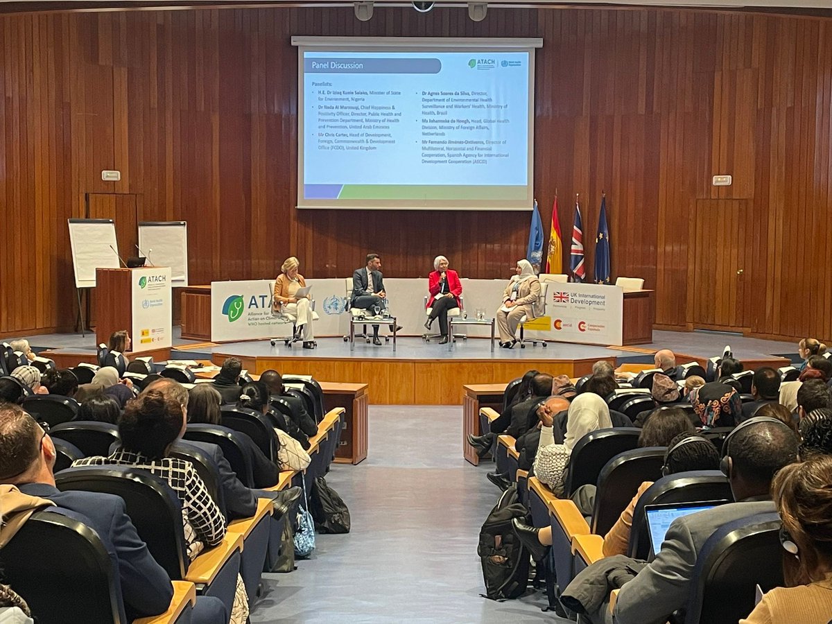 #ATACH More than 300 participants, from 80 countries to transform health systems in the face of #climatechange. Focusing on solutions to build climate resilience and low carbon sustainable health systems. @WHO @AECID_es @sanidadgob @FCDOGovUK @Monica_Garcia_G @theGCF