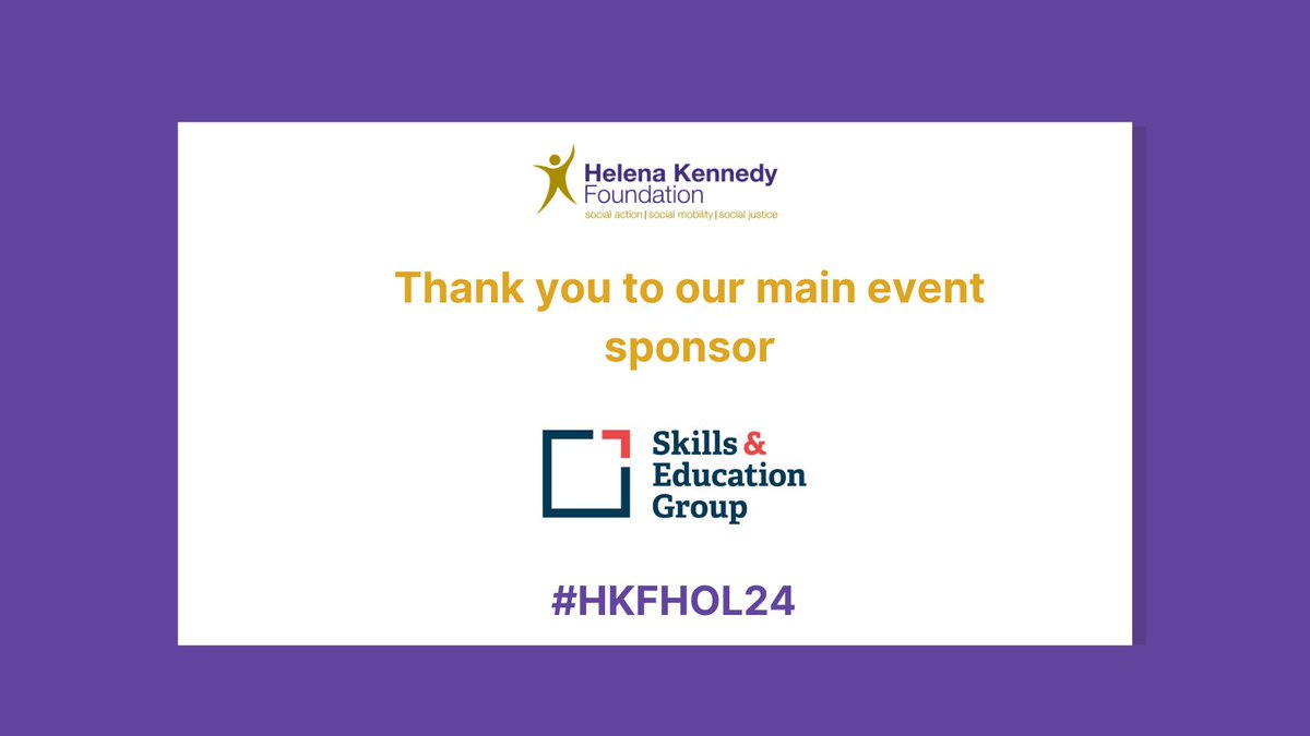 A big thank you to @SkillsEduGroup for sponsoring today's House of Lords award winners reception. We appreciate all your fantastic support. #HKFHOL24