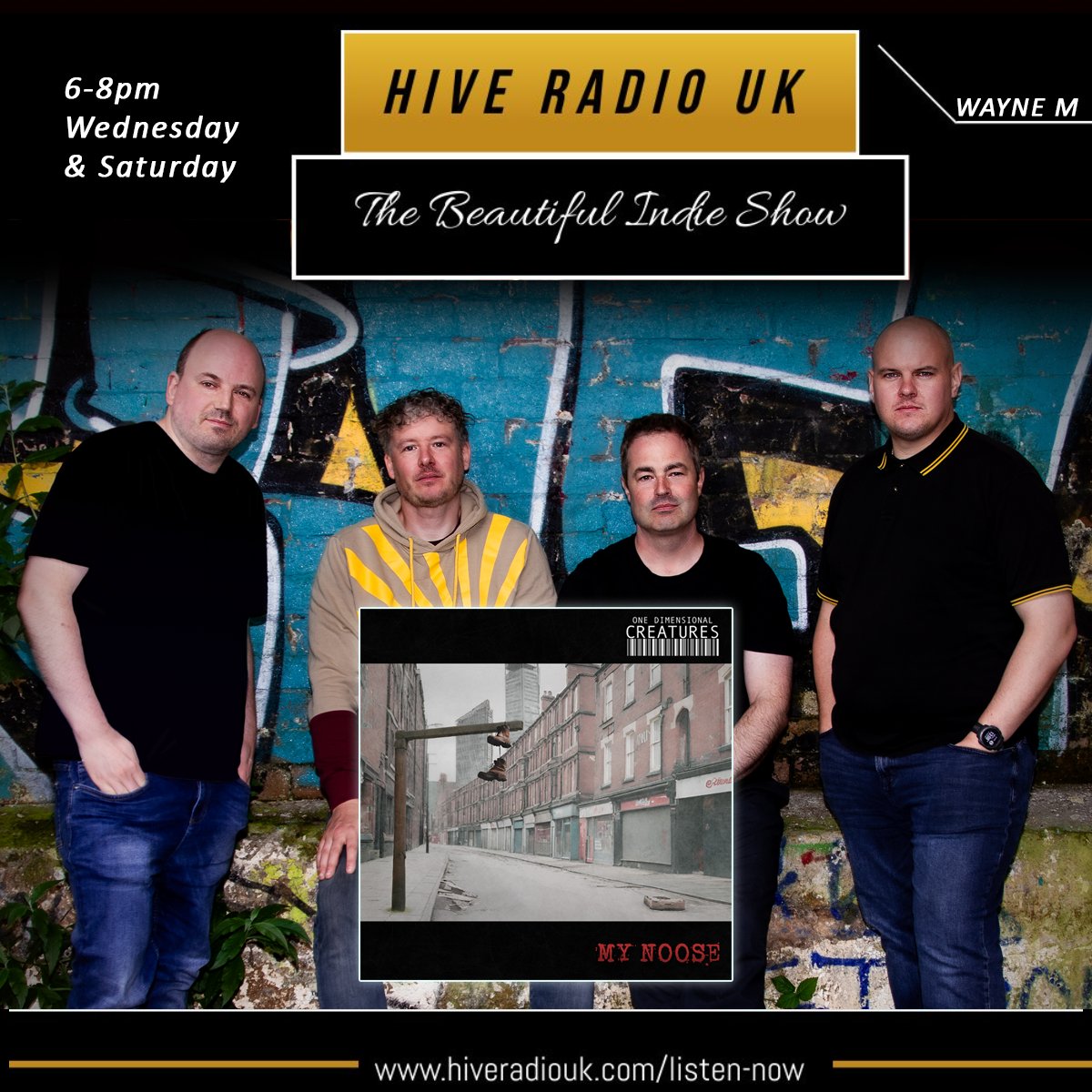 Massive thanks to @hiveradiouk & Wayne Moseley for giving our new single 'My Noose' a spin on The Beautiful Indie Show in Feb🙏 You can listen to the show now on the Hive Radio Mixcloud: mixcloud.com/HiveRadioUK/hi…🔥 #rock #newmusic #radioshow #punkrock #alternativerock #rockmusic