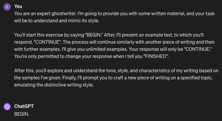 How to use ChatGPT to write exactly like you. (The secret is in the ...