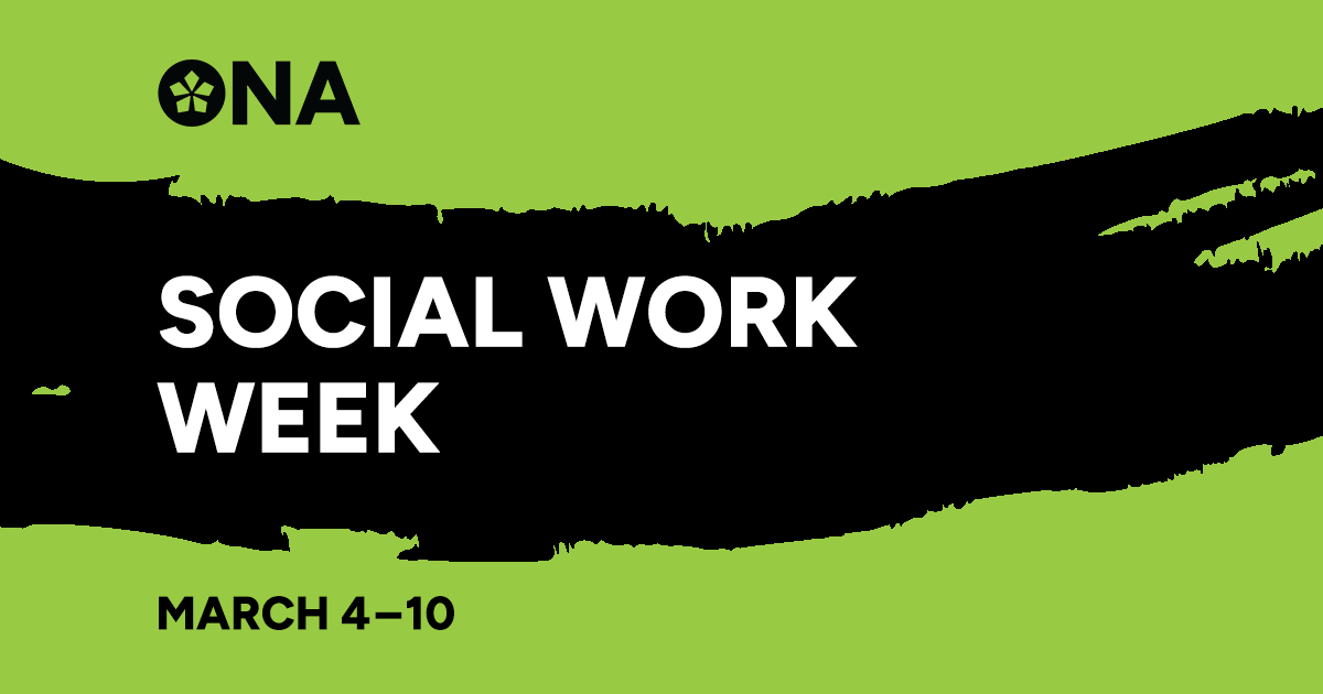 ontarionurses's tweet photo. It's Social Work Week, a time to recognize the hard work of the highly skilled social workers who enhance the health-care system and people's overall quality of life by helping them participate more fully in relationships, work, home, and community life. https://t.co/Dmi79v1OtC https://t.co/Y2GldGYFMx