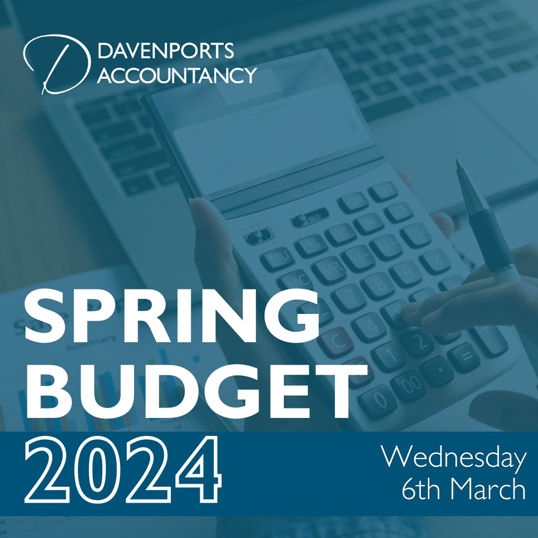 davenportsuk's tweet image. We&apos;re thrilled to announce that on 6th March 2024 we&apos;ll be posting live updates on social media to bring you coverage of the Spring Budget!

Join us on this important day as we break down the key highlights.

#SpringBudget2024 #SaveTheDate #Bury #Accountancy