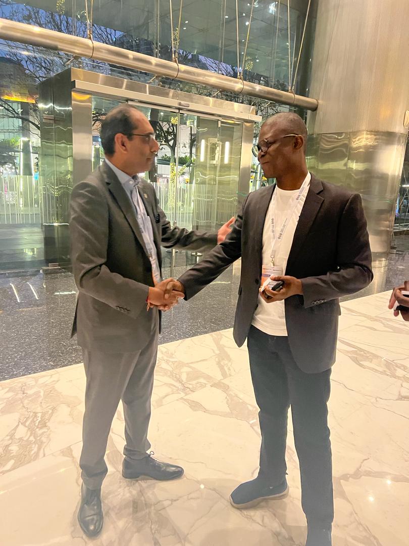 wtcabuja's tweet photo. WTC Abuja kick-starts networking and business collaborations with WTC Cairo and WTC Mumbai at the welcome reception for delegates at the ongoing WTCA 54th Global Forum hosted by WTC Bengaluru 

#wtca #generalassembly #b2b https://t.co/MIv5RZTJ3a