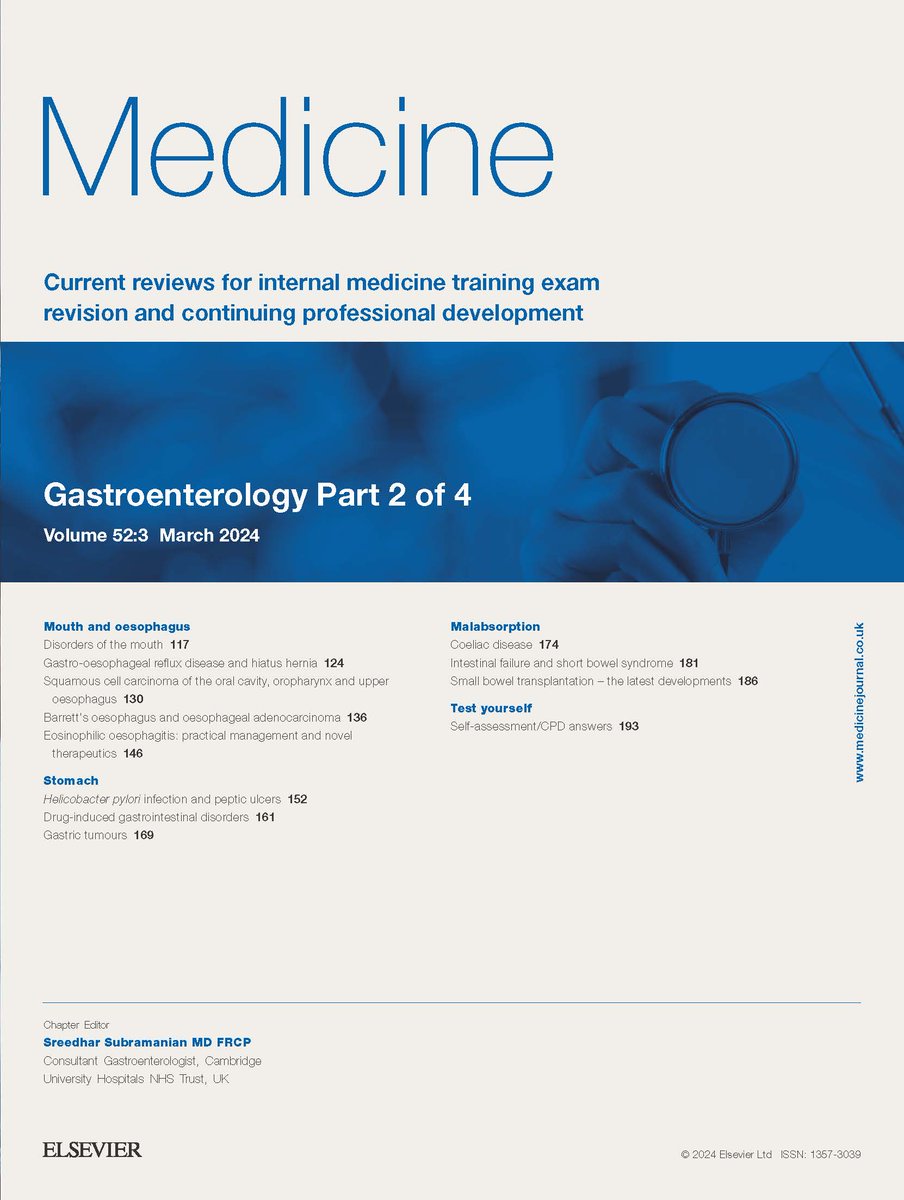Check out this month's issue focusing on Gastroenterology, edited by Dr  Sreedhar Subramanian medicinejournal.co.uk/current

<a href="/AlbertF001/">Albert Ferro</a>

#MRCP #MedEd #Gastroenterology