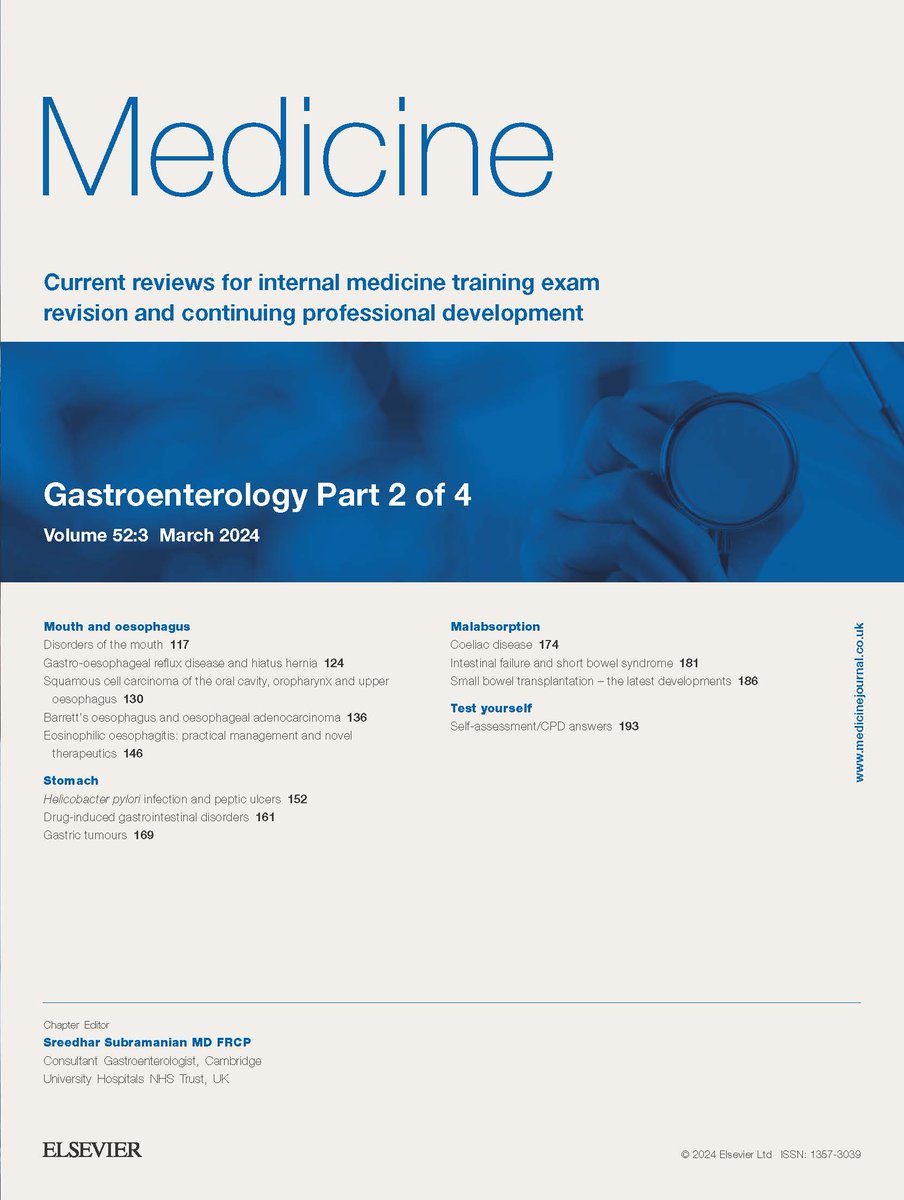 Check out this month's issue focusing on Gastroenterology, edited by Dr Sreedhar Subramanian medicinejournal.co.uk/current @AlbertF001 #MRCP #MedEd #Gastroenterology